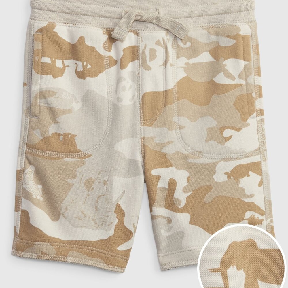 GAP Toddler Wildlife Camo Pull-On Shorts Beige
